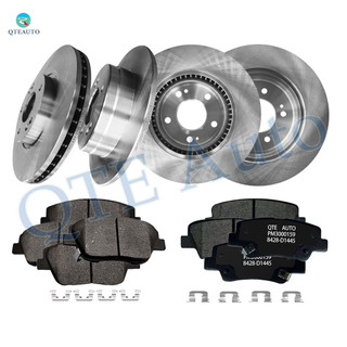 Set of 12 Front 300mm-Rear 284mm Brake Disc Rotors-Ceramic Brake Pad Kit For 2012-2015 KIA Optima Front 8595-D1444