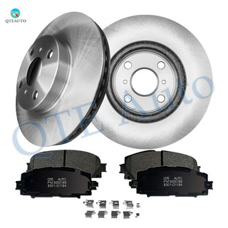 Set of 6 Front 255mm Brake Disc Rotors-Ceramic Brake Pad Kit For 2007-2018 Toyota Yaris
