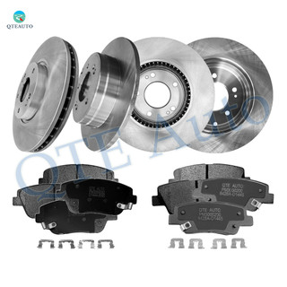 Set of 12 Front 300mm-Rear 284mm Brake Disc Rotors-Ceramic Brake Pad Kit For 2011-2015 Hyundai Sonata