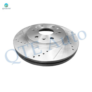 1 Piece Front Right 329.95mm Drilled Slotted Brake Disc Rotor For 2009-2014 Chevrolet Express 1500