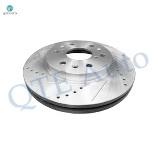 Front Right 329.95mm Drilled Slotted Brake Disc Rotors For 2009-2014 GMC Savana 1500