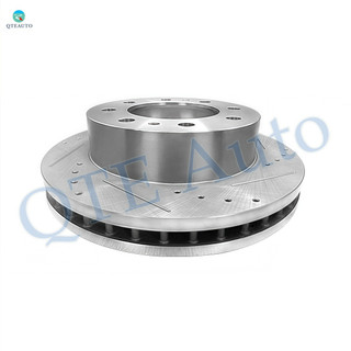 1 Piece Front Left 325mm Drilled Slotted Brake Disc Rotor For 2001-2012 GMC Sierra 2500 HD