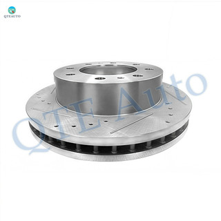 Front Right 325mm Drilled Slotted Brake Disc Rotors For 2004-2006 GMC Sierra 3500