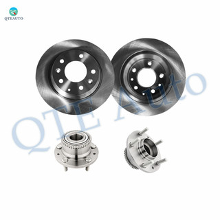 Set of 4 Rear 280mm Brake Disc Rotors-Wheel Hub Bearing Assembly For 2006 Lincoln Zephyr