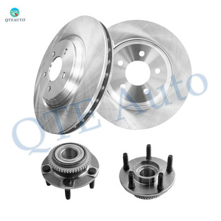 Set of 4 Front 330.05mm Brake Disc Rotors-Wheel Hub Bearing Assembly For 1994-2001 2003 2004 Ford Mustang
