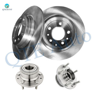 Set of 4 Rear 280mm Brake Disc Rotors-Wheel Hub Bearing Assembly For 2006-2011 Mercury Milan