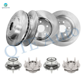 Set of 8 Front 296mm-Rear 292mm Brake Disc Rotors-Wheel Hub Bearing Assembly For 2012-2016 Buick Lacrosse