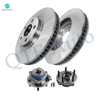 Set of 4 Front 303mm Brake Disc Rotors-Wheel Hub Bearing Assembly For 1997-2001 Cadillac Deville