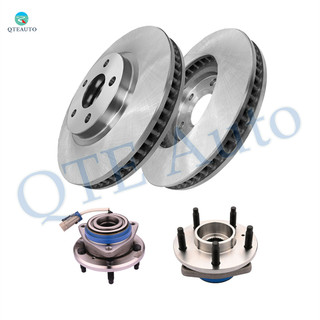 Set of 4 Front 303mm Brake Disc Rotors-Wheel Hub Bearing Assembly For 2000 2001 Chevrolet Monte Carlo