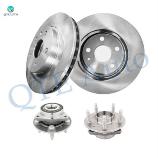 Set of 4 Front 296mm Brake Disc Rotors-Wheel Hub Bearing Assembly For 2012-2016 Buick Regal