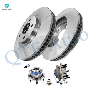 Set of 4 Front 303mm Brake Disc Rotors-Wheel Hub Bearing Assembly For 1998 1999 Oldsmobile Intrigue