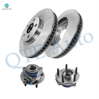Set of 4 Front 303mm Brake Disc Rotors-Wheel Hub Bearing Assembly For 2000-2005 Pontiac Bonneville SSE Series