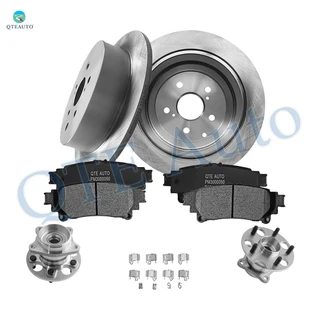Set of 8 Rear 309mm Brake Disc Rotors-Ceramic Brake Pad Kit-Wheel Hub Bearing Assembly For 2011-2020 Toyota Sienna