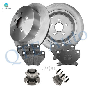 Set of 8 Rear 269mm Brake Disc Rotors-Rear 7696-D823 Ceramic Brake Pad Kit-Wheel Hub Bearing Assembly For 2000-2005 Toyota Celica