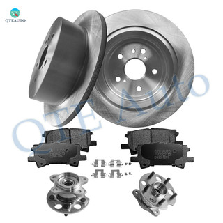 Set of 8 Rear 288mm Brake Disc Rotors-Rear D996 7897 Ceramic Brake Pad Kit-Wheel Hub Bearing Assembly For 2007-2009 Lexus RX350 AWD