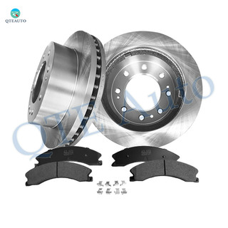 Set of 6 Front 355mm Brake Disc Rotors-Ceramic Brake Pad Kit For 2011-2015 GMC Sierra 2500 HD