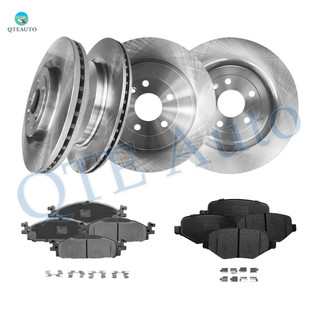 Set of 12 Front 352mm-Rear 345mm Brake Disc Rotors-Ceramic Brake Pad Kit For 2013-2019 Ford Flex Front D1508 8715