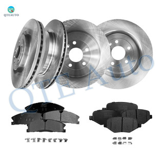Set of 12 Front 352mm-Rear 345mm Brake Disc Rotors-Ceramic Brake Pad Kit For 2013-2019 Ford Police Interceptor Sedan