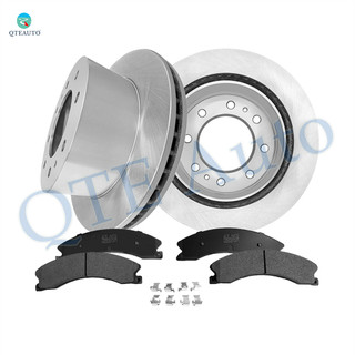 Set of 6 Rear 360mm Brake Disc Rotors-Ceramic Brake Pad Kit For 2011-2018 GMC Sierra 3500 HD