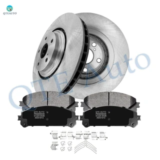 Set of 6 Front 328mm Brake Disc Rotors-Ceramic Brake Pad Kit For 2011-2020 Toyota Sienna