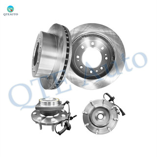 Set of 4 Front 355mm Brake Disc Rotors-Wheel Hub Bearing Assembly For 2011-2015 GMC Sierra 3500 HD