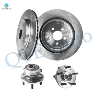 Set of 4 Rear 345mm Brake Disc Rotors-Wheel Hub Bearing Assembly For 2013-2019 Ford Explorer