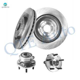 Set of 4 Front 352mm Brake Disc Rotors-Wheel Hub Bearing Assembly For 2013-2019 Ford Police Interceptor Utility