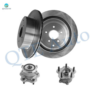 Set of 4 Rear 308mm Brake Disc Rotors-Wheel Hub Bearing Assembly For 2014-2020 Infiniti QX60