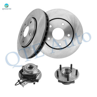 Set of 4 Front 302mm Brake Disc Rotors-Wheel Hub Bearing Assembly For 2012-2015 RAM C/V