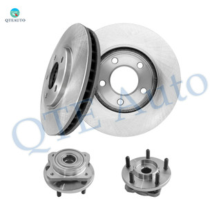 Set of 4 Front 280.9mm Brake Disc Rotors-Wheel Hub Bearing Assembly For 2001-2007 Dodge Grand Caravan