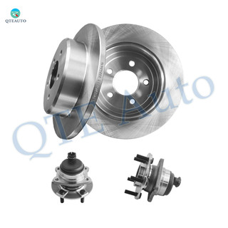 Set of 4 Rear 289.95mm Brake Disc Rotors-Wheel Hub Bearing Assembly For 2001-2007 Dodge Grand Caravan