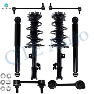 Set of 8 Front Sway Bar Link-Quick Complete Strut-Coil Spring Assembly-Rear Sway Bar Link-Shock Absorber For 2014-2016 Toyota Highlander