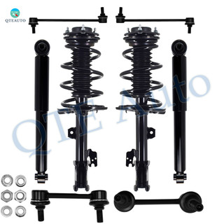 Set of 8 Front Sway Bar Link-Quick Complete Strut-Coil Spring Assembly-Rear Sway Bar Link-Shock Absorber For 2014-2016 Toyota Highlander L4