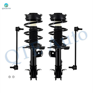 Set of 4 Front Sway Bar Link-Quick Complete Strut-Coil Spring Assembly For 2015-2018 Chevrolet City Express