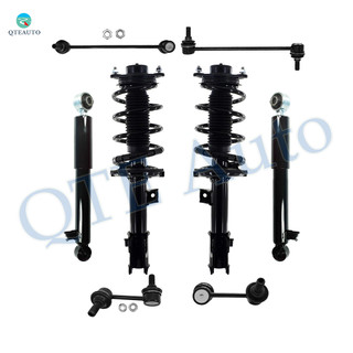 Set of 8 Front Sway Bar Link-Quick Complete Strut-Coil Spring Assembly-Rear Sway Bar Link-Shock Absorber For 2013-2018 Hyundai Santa FE