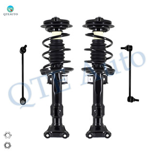 Set of 4 Front Sway Bar Link-Quick Complete Strut-Coil Spring Assembly For 2015-2017 Mercedes-Benz E400