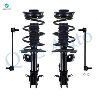 Set of 4 Front Sway Bar Link-Quick Complete Strut-Coil Spring Assembly For 2013 Nissan Sentra