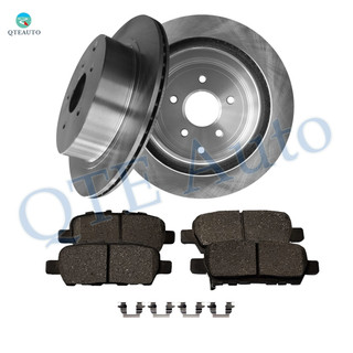 Set of 6 Rear 308mm Brake Disc Rotors-Ceramic Brake Pad Kit For 2015 2017 2018 Infiniti Q50