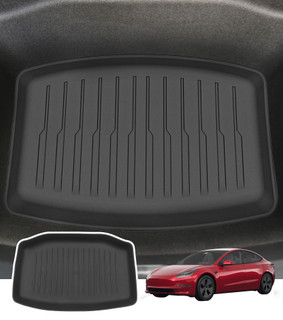 Rear Trunk Mat for 2021-2023 Tesla Model 3 , Durable All-Weather TPE Floor Protector and Essential Tesla Accessories (Except Highland)