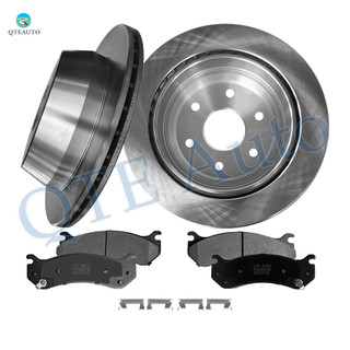 Set of 6 Rear 325mm Brake Disc Rotors-Ceramic Brake Pad Kit For 2001 2002 Chevrolet Silverado 1500