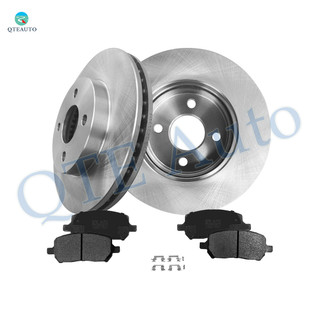 Set of 6 Front 256.05mm Brake Disc Rotors-Ceramic Brake Pad Kit For 2005-2010 Chevrolet Cobalt