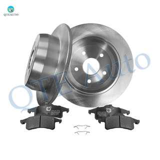Set of 6 Rear 304.8mm Brake Disc Rotors-Ceramic Brake Pad Kit For 1999-2004 Jeep Grand Cherokee