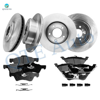Set of 12 Front 281mm-Rear 290mm Brake Disc Rotors-Ceramic Brake Pad Kit For 2001-2007 Chrysler Town & Country