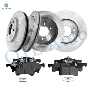 Set of 12 Front 329.95mm-Rear 342mm Brake Disc Rotors-Ceramic Brake Pad Kit For 2003-2006 Lincoln Navigator