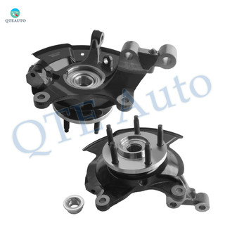 Pair of 2 Front Left-Right Suspension Steering Knuckle & Wheel Hub Bearing Assembly Replacement For 2007-2010 Ford Edge