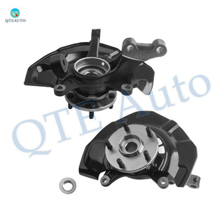 Pair of 2 Front Left-Right Suspension Steering Knuckle & Wheel Hub Bearing Assembly Replacement For 2004-2010 Toyota Sienna AWD