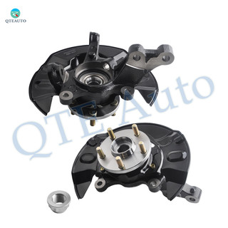 Pair of 2 Front Left-Right Suspension Steering Knuckle & Wheel Hub Bearing Assembly Replacement For 2003-2008 Toyota Corolla