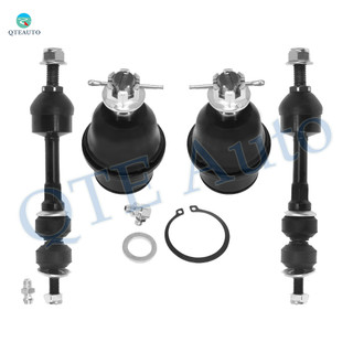 Set of 4 Front Lower Suspension Ball Joint-Sway Bar Link For 2006-2008 Lincoln Mark LT RWD