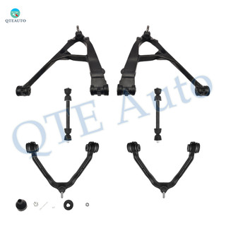 Set of 6 Front Upper and Lower Control Arm Ball Joint-Sway Bar Link Fit For 2002-2006 Cadillac Escalade EXT