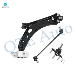Set of 3 Front Left Lower Control Arm-Sway Bar Link-Suspension Ball Joint For 2010-2016 Volkswagen EOS